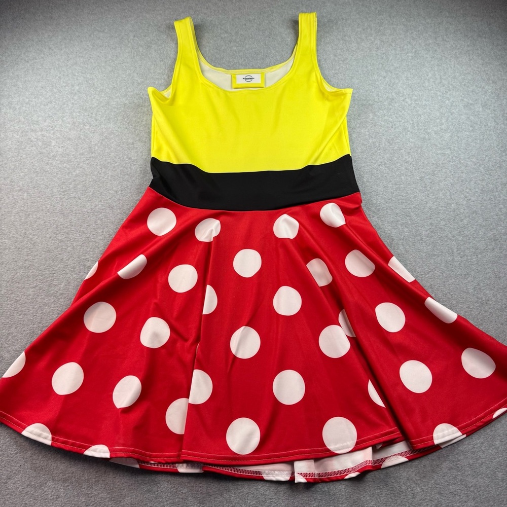 Custom Minnie Mouse Inspired Sleeveless Skater Dress Size Large Athletic Park
